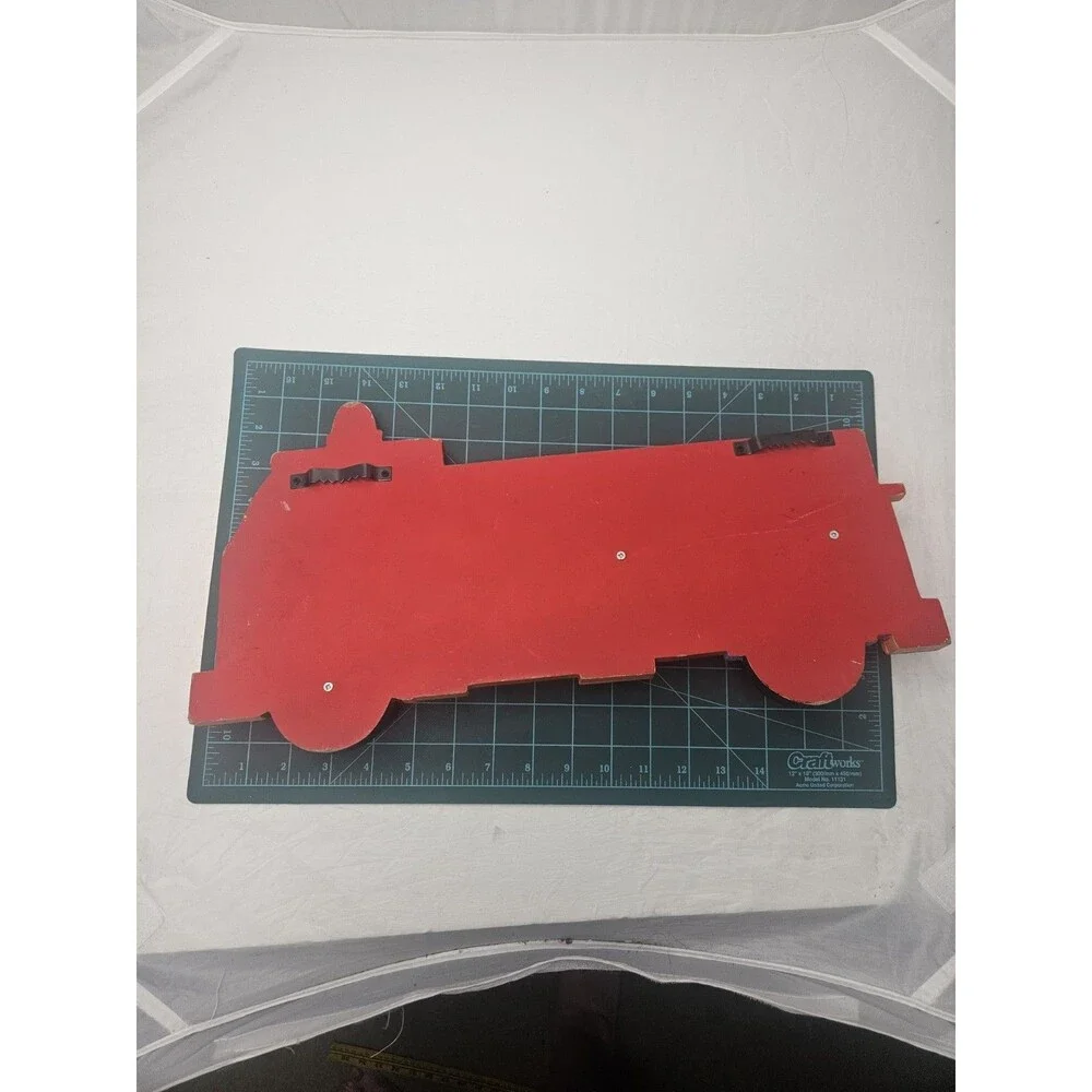 Vintage Wooden Fire Truck Wall Hook Mount